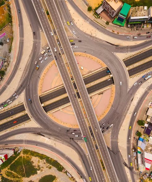 Road interchange and route access for Dholera site visits